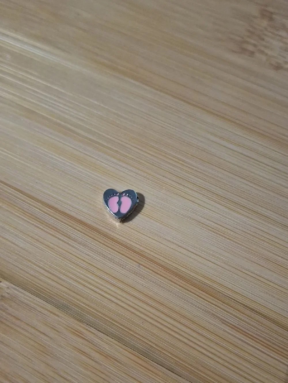 Heart-Shaped Pink Footprints 